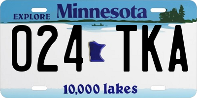 MN license plate 024TKA