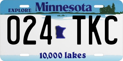 MN license plate 024TKC