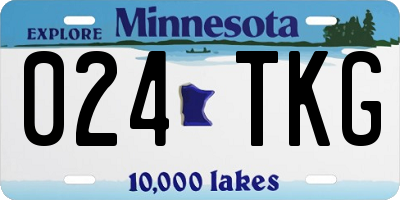 MN license plate 024TKG