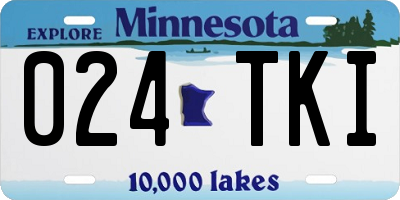 MN license plate 024TKI