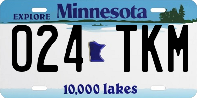 MN license plate 024TKM