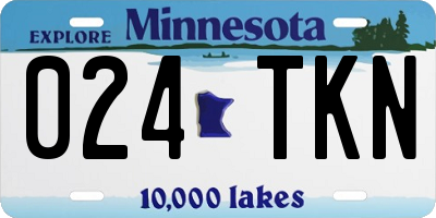 MN license plate 024TKN