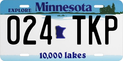 MN license plate 024TKP