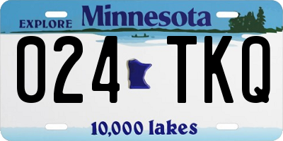 MN license plate 024TKQ