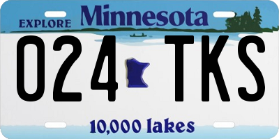MN license plate 024TKS