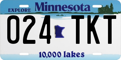MN license plate 024TKT