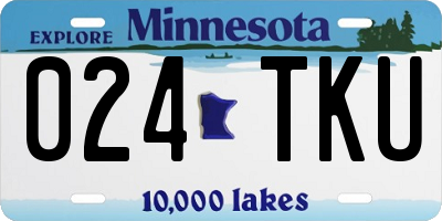 MN license plate 024TKU