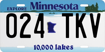 MN license plate 024TKV