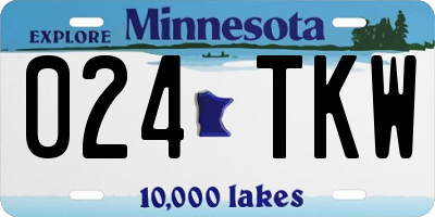 MN license plate 024TKW