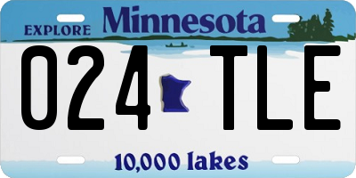 MN license plate 024TLE