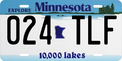 MN license plate 024TLF
