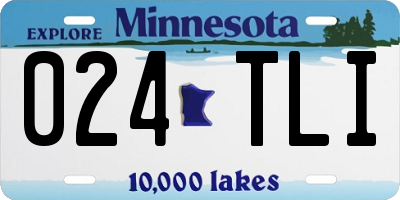 MN license plate 024TLI