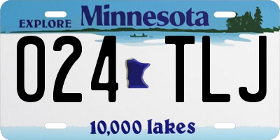 MN license plate 024TLJ
