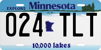 MN license plate 024TLT