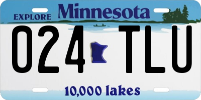 MN license plate 024TLU