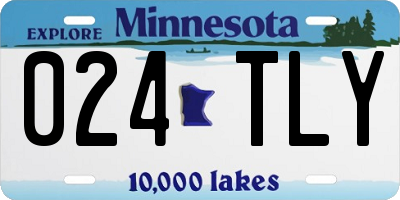 MN license plate 024TLY