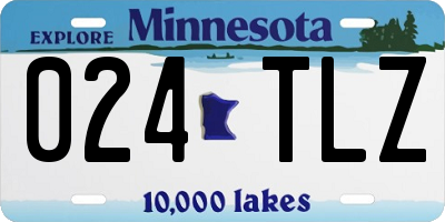 MN license plate 024TLZ
