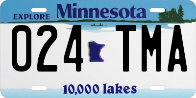 MN license plate 024TMA