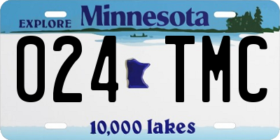 MN license plate 024TMC