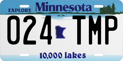 MN license plate 024TMP