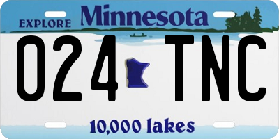 MN license plate 024TNC