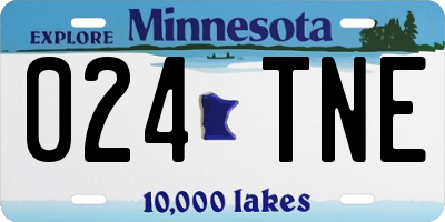 MN license plate 024TNE