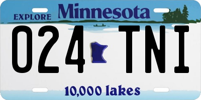 MN license plate 024TNI