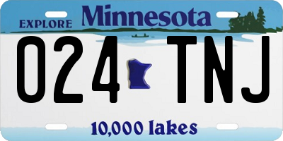 MN license plate 024TNJ