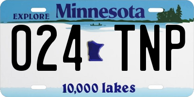 MN license plate 024TNP