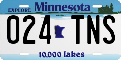 MN license plate 024TNS