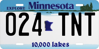 MN license plate 024TNT