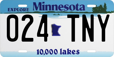 MN license plate 024TNY