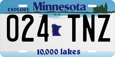 MN license plate 024TNZ
