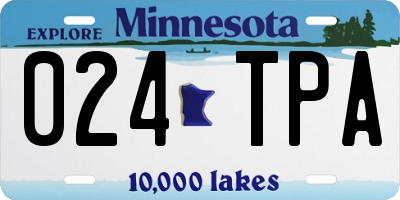 MN license plate 024TPA