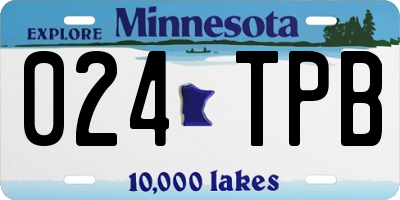 MN license plate 024TPB