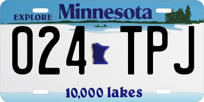 MN license plate 024TPJ