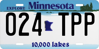 MN license plate 024TPP