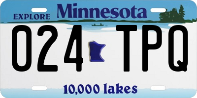 MN license plate 024TPQ