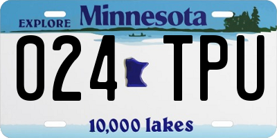MN license plate 024TPU