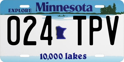 MN license plate 024TPV
