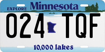 MN license plate 024TQF