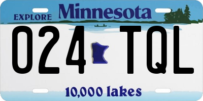 MN license plate 024TQL