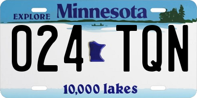 MN license plate 024TQN