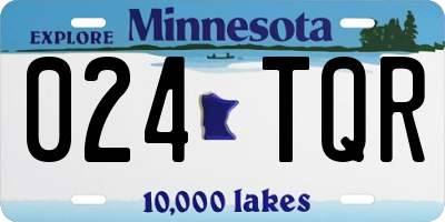MN license plate 024TQR