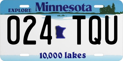 MN license plate 024TQU