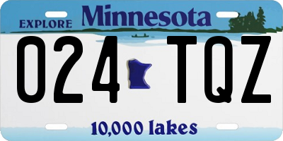 MN license plate 024TQZ