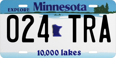 MN license plate 024TRA