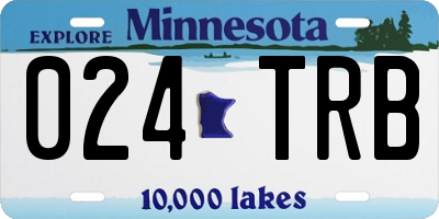 MN license plate 024TRB