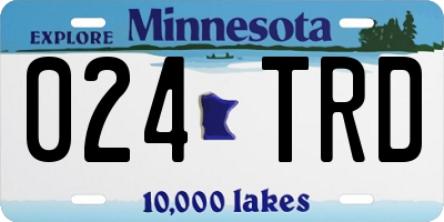 MN license plate 024TRD
