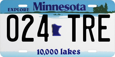 MN license plate 024TRE